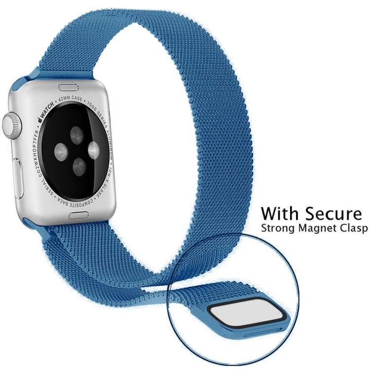 Frerndorf | Für Apple Watch Series 9&8&7 41mm / 6 & SE & 5 & 4 40mm / 3 & 2 & 1 38mm Mailänder Schleife Magnetische Edelstahl Uhrenarmband (Porzellanblau)