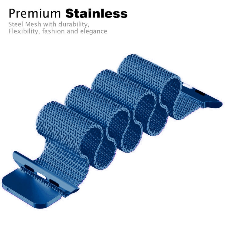 Frerndorf | Für Apple Watch Series 9&8&7 41mm / 6 & SE & 5 & 4 40mm / 3 & 2 & 1 38mm Mailänder Schleife Magnetische Edelstahl Uhrenarmband (Porzellanblau)