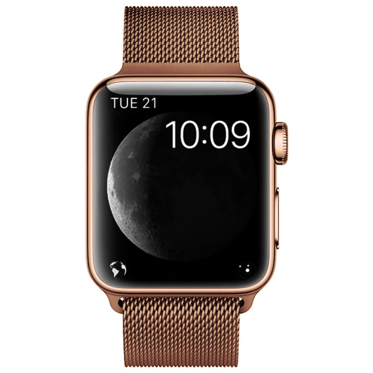 Frerndorf | Für Apple Watch Series 9&8&7 41mm / 6 & SE & 5 & 4 40mm / 3 & 2 & 1 38mm Mailänder Loop Magnetische Edelstahl-Uhrenarmband (Bronze Gold)