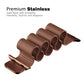 Frerndorf | Für Apple Watch Series 9&8&7 41mm / 6 & SE & 5 & 4 40mm / 3 & 2 & 1 38mm Mailänder Loop Magnetische Edelstahl-Uhrenarmband (Bronze Gold)