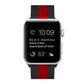 Frerndorf | Für Apple Watch Series 9&8&7 41mm / SE 3&SE 2&6&SE&5&4 40mm / 3&2&1 38mm Mailänder Loop Magnetische Edelstahl-Uhrenarmband (Schwarz Rot)