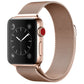 Frendorf | Für Apple Watch Series 9&8&7 41mm / 6 & SE & 5 & 4 40mm / 3 & 2 & 1 38mm Milanese Loop Magnetisches Edelstahl-Armband (Champagner Gold)
