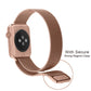 Frendorf | Für Apple Watch Series 9&8&7 41mm / 6 & SE & 5 & 4 40mm / 3 & 2 & 1 38mm Milanese Loop Magnetisches Edelstahl-Armband (Champagner Gold)