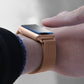 Frendorf | Für Apple Watch Series 9&8&7 41mm / 6 & SE & 5 & 4 40mm / 3 & 2 & 1 38mm Milanese Loop Magnetisches Edelstahl-Armband (Champagner Gold)