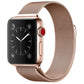 Frendorf | Für Apple Watch Series 9&8&7 41mm / 6 & SE & 5 & 4 40mm / 3 & 2 & 1 38mm Milanese Loop Magnetisches Edelstahl-Armband (Champagner Gold)