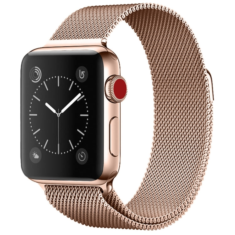 Frendorf | Für Apple Watch Series 9&8&7 41mm / 6 & SE & 5 & 4 40mm / 3 & 2 & 1 38mm Milanese Loop Magnetisches Edelstahl-Armband (Champagner Gold)
