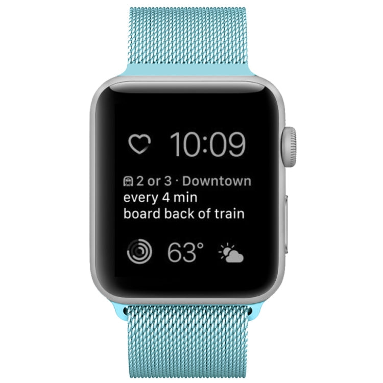Frerndorf | Für Apple Watch Ultra 49mm & Watch Ultra 2 49mm / Series 9 & 8 & 7 45mm / 6 & SE & 5 & 4 44mm / 3 & 2 & 1 42mm Milanese Loop Magnetische Edelstahl-Uhrband (Türkis)