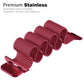 Frerndorf | Für Apple Watch Ultra 49mm & Watch Ultra 2 49mm / Series 9 & 8 & 7 45mm / 6 & SE & 5 & 4 44mm / 3 & 2 & 1 42mm Milanese Loop Magnetisches Edelstahl-Uhrenarmband (Tee Rot)
