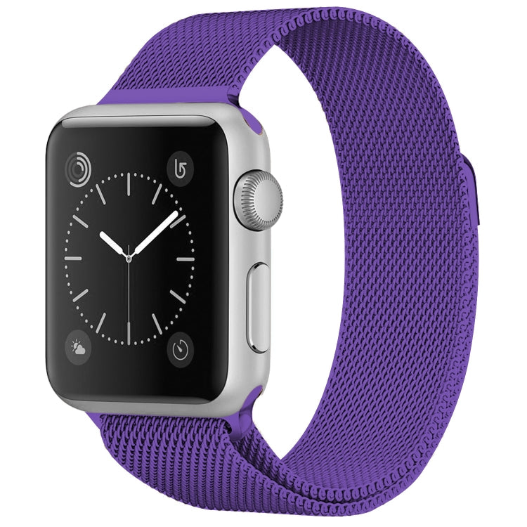 Frerndorf | Für Apple Watch Ultra 49mm&Watch Ultra 2 49mm / Series 9&8&7 45mm / SE 3&SE 2&6&SE&5&4 44mm / 3&2&1 42mm Mailänder Loop Magnetische Edelstahl-Uhrenarmband (Helles Lila)