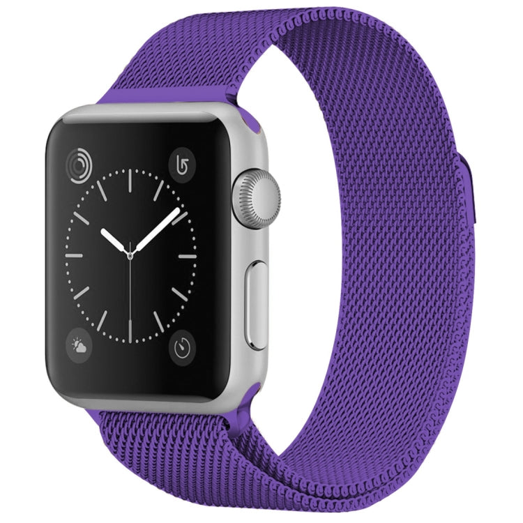 Frerndorf | Für Apple Watch Ultra 49mm&Watch Ultra 2 49mm / Series 9&8&7 45mm / SE 3&SE 2&6&SE&5&4 44mm / 3&2&1 42mm Mailänder Loop Magnetische Edelstahl-Uhrenarmband (Helles Lila)