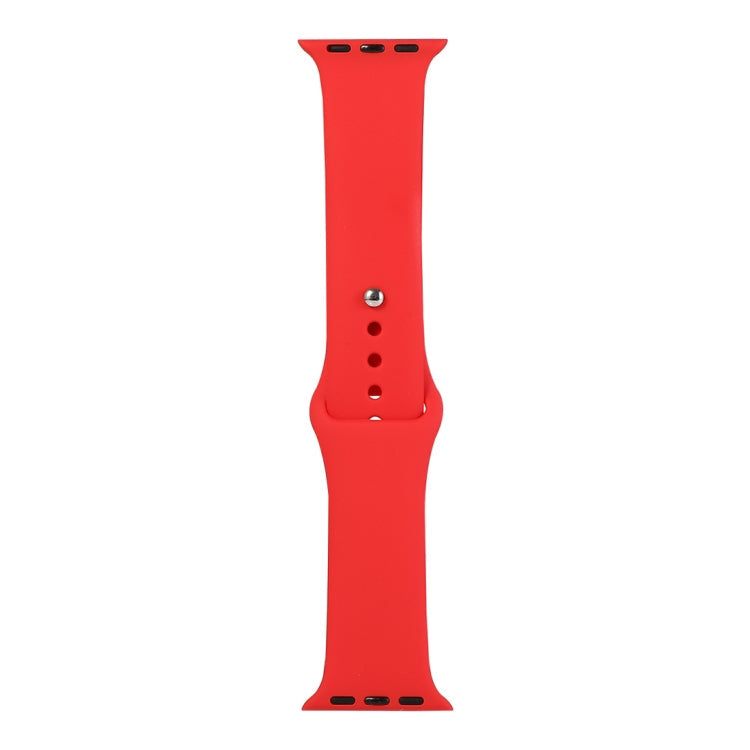 Frerndorf | Für Apple Watch Series 9&8&7 41mm / SE 3&SE 2&6&SE&5&4 40mm / 3&2&1 38mm Silikon-Uhrenarmband, Lange Sektion (Herren)(Rot)