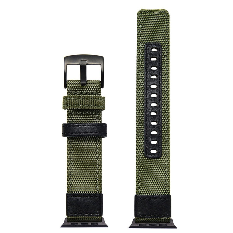 Frendorf | Für Apple Watch Series 7 41mm / 6 & SE & 5 & 4 40mm / 3 & 2 & 1 38mm Nylon Uhrenarmband (Armeegrün)