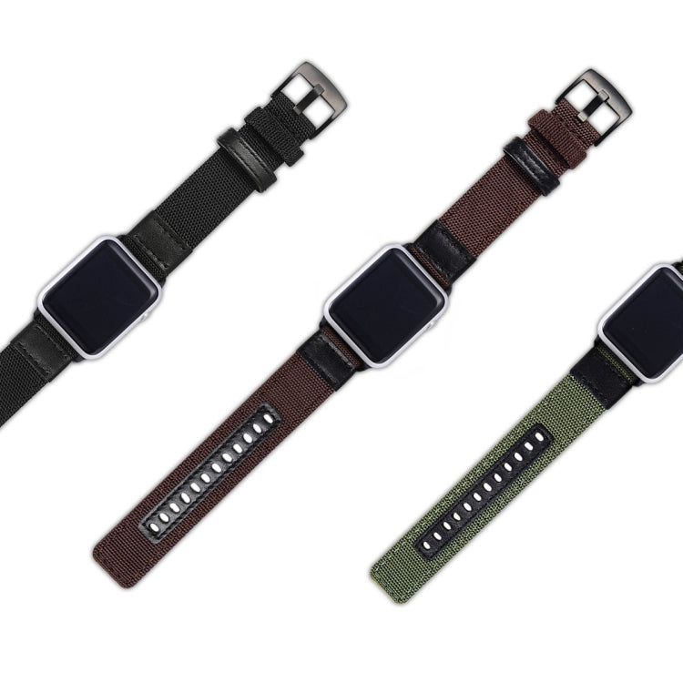 Frendorf | Für Apple Watch Series 7 41mm / 6 & SE & 5 & 4 40mm / 3 & 2 & 1 38mm Nylon Uhrenarmband (Armeegrün)