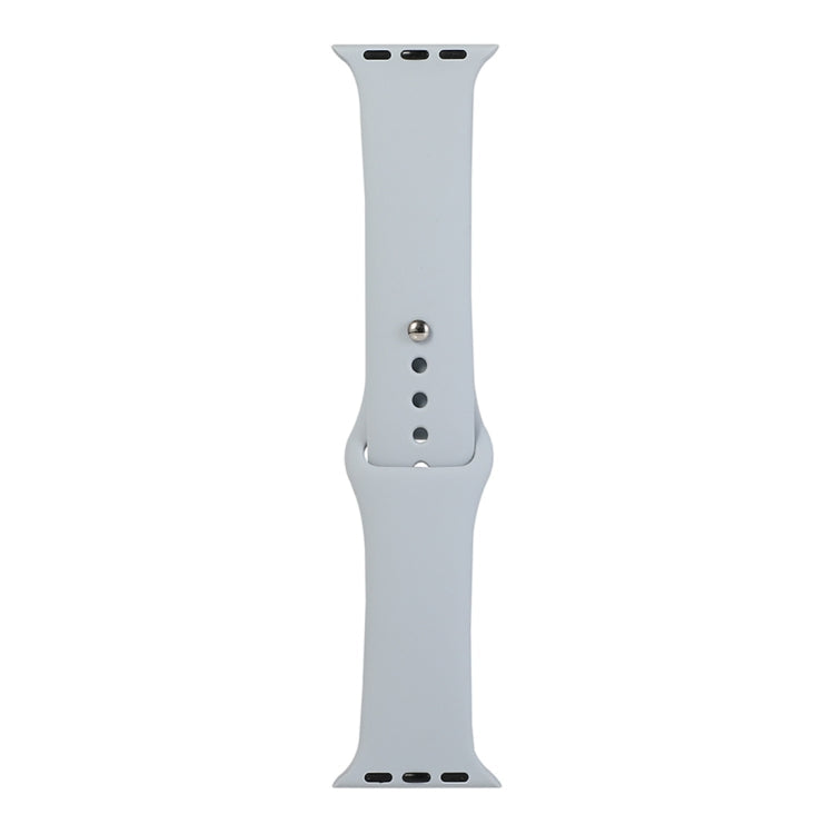 Frerndorf | Für Apple Watch Series 9&8&7 41mm / SE 3&SE 2&6&SE&5&4 40mm / 3&2&1 38mm Silikon-Uhrenarmband, Kurzer Abschnitt (weiblich)(Blau Grau)