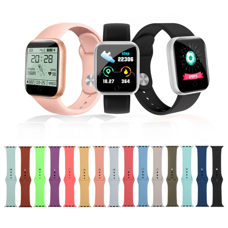 Frerndorf | Für Apple Watch Series 9&8&7 41mm / SE 3&SE 2&6&SE&5&4 40mm / 3&2&1 38mm Silikon-Uhrenarmband, Kurzer Abschnitt (weiblich)(Blau Grau)