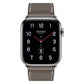 Frendorf | Für Apple Watch Series 7 41mm / 6 & SE & 5 & 4 40mm / 3 & 2 & 1 38mm Leder Uhrband (Grau)