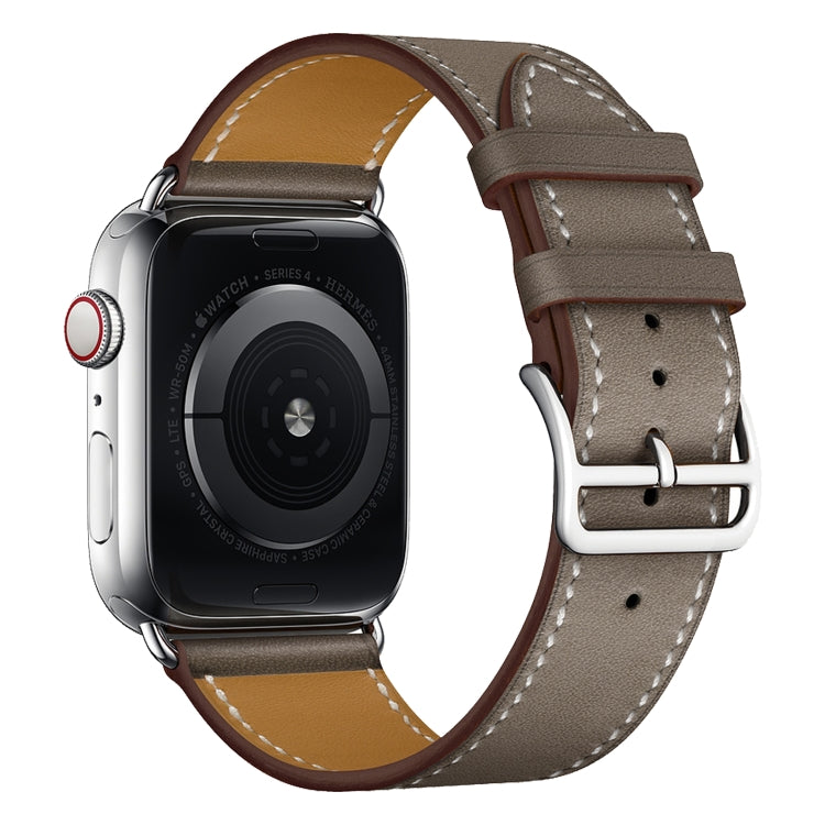 Frendorf | Für Apple Watch Series 7 41mm / 6 & SE & 5 & 4 40mm / 3 & 2 & 1 38mm Leder Uhrband (Grau)