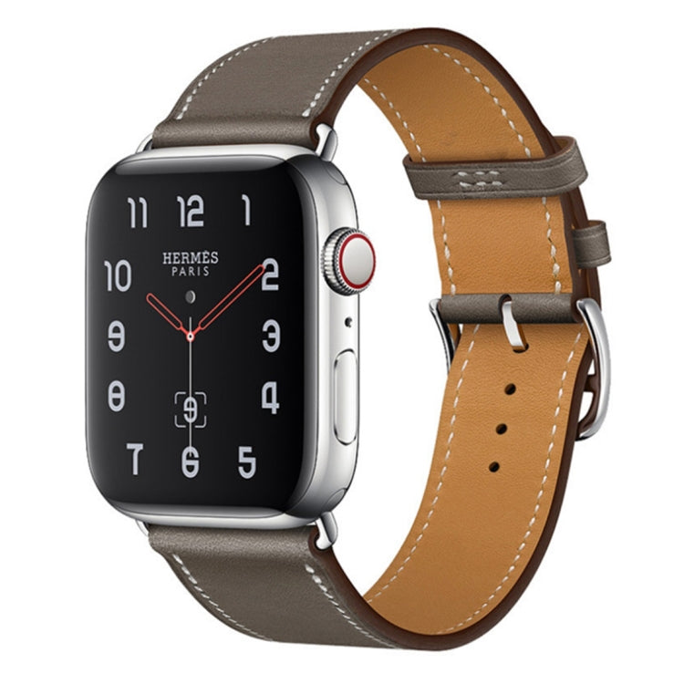 Frendorf | Für Apple Watch Series 7 41mm / 6 & SE & 5 & 4 40mm / 3 & 2 & 1 38mm Leder Uhrband (Grau)