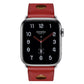 Frendorf | Für Apple Watch Series 7 41mm / 6 & SE & 5 & 4 40mm / 3 & 2 & 1 38mm Leder Drei Löcher Uhrenarmband (Rot)
