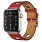 Frendorf | Für Apple Watch Series 7 41mm / 6 & SE & 5 & 4 40mm / 3 & 2 & 1 38mm Leder Drei Löcher Uhrenarmband (Rot)
