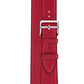 Frendorf | Für Apple Watch Series 7 45mm / 6 & SE & 5 & 4 44mm / 3 & 2 & 1 42mm Leder Doppel Loop Uhrenarmband (Rot)