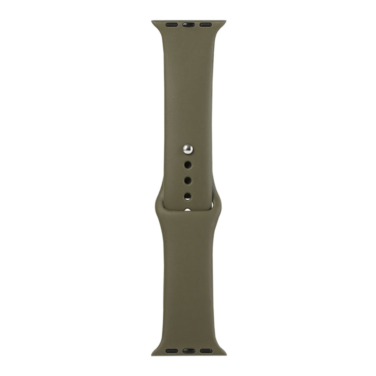 Frerndorf | Für Apple Watch Series 9&8&7 41mm / SE 3&SE 2&6&SE&5&4 40mm / 3&2&1 38mm Silikon-Uhrenarmband, Langer Abschnitt (Herren)(Khaki)