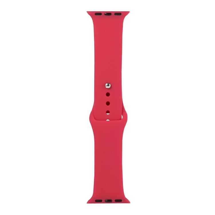 Frerndorf | Für Apple Watch Series 9&8&7 41mm / SE 3&SE 2&6&SE&5&4 40mm / 3&2&1 38mm Silikon-Uhrenband, lange Sektion (Herren)(Granatapfel)
