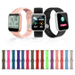 Frerndorf | Für Apple Watch Serie 9&8&7 41mm / SE 3&SE 2&6&SE&5&4 40mm / 3&2&1 38mm Silikon Armband, langer Abschnitt (Herren)(Lila)
