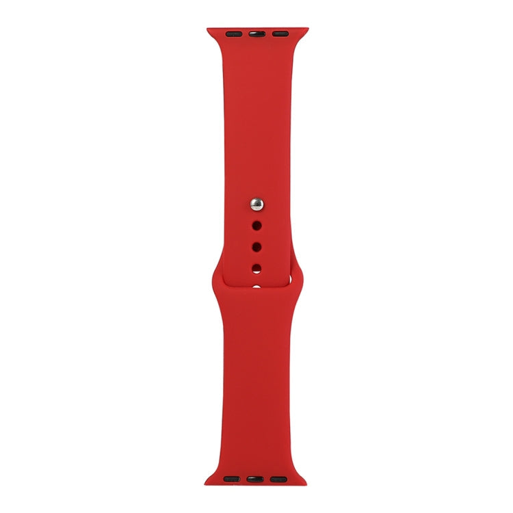 Frerndorf | Für Apple Watch Series 9&8&7 41mm / SE 3&SE 2&6&SE&5&4 40mm / 3&2&1 38mm Silikon-Uhrenarmband, Kurzer Abschnitt (Weiblich)(China Rot)