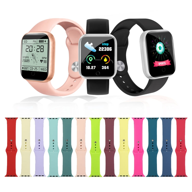 Frerndorf | Für Apple Watch Series 9&8&7 41mm / SE 3&SE 2&6&SE&5&4 40mm / 3&2&1 38mm Silikon-Uhrenarmband, Kurzer Abschnitt (Weiblich)(China Rot)