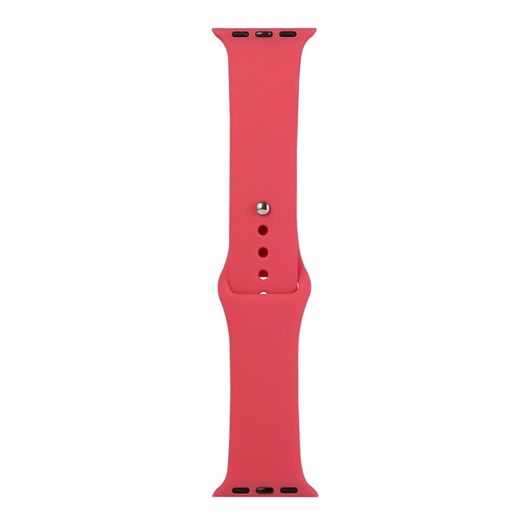 Frerndorf | Für Apple Watch Series 9&8&7 41mm / SE 3&SE 2&6&SE&5&4 40mm / 3&2&1 38mm Silikon Armband, Kurzer Abschnitt (Damen)(Hibiskus Pink)