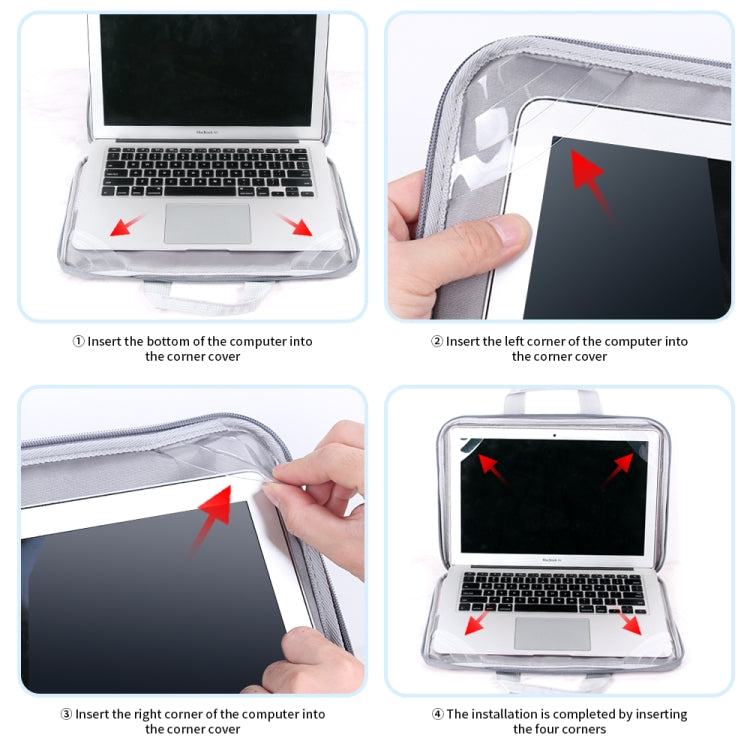 Frendorf | 15-16 Zoll Oxford-Stoff Tragbare Laptop-Handtasche (Schwarz)