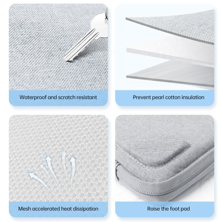 Frendorf | 13/13.3 Zoll Oxford-Gewebe Tragbare Laptop-Handtasche (Grau)