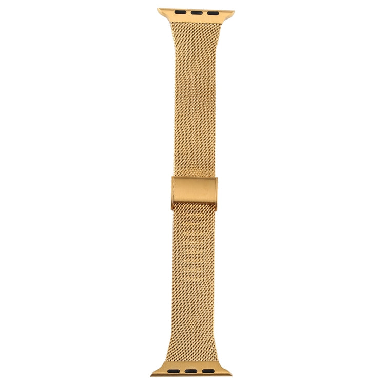 Frerndorf | Für Apple Watch Series 9&8&7 41mm / SE 3&SE 2&6&SE&5&4 40mm / 3&2&1 38mm Milanese Edelstahl-Uhrenarmband (Gold)