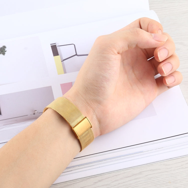 Frerndorf | Für Apple Watch Series 9&8&7 41mm / SE 3&SE 2&6&SE&5&4 40mm / 3&2&1 38mm Milanese Edelstahl-Uhrenarmband (Gold)