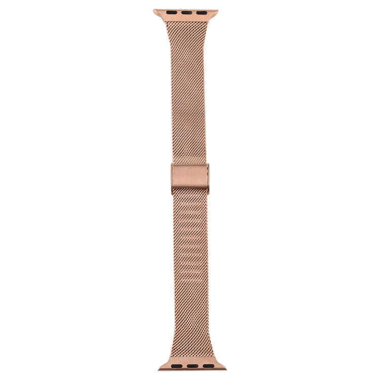 Frerndorf | Für Apple Watch Series 9&8&7 41mm / SE 3&SE 2&6&SE&5&4 40mm / 3&2&1 38mm Mailänder Edelstahl-Uhrenband (Rosé Gold)