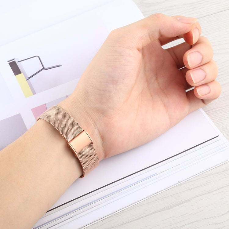 Frerndorf | Für Apple Watch Series 9&8&7 41mm / SE 3&SE 2&6&SE&5&4 40mm / 3&2&1 38mm Mailänder Edelstahl-Uhrenband (Rosé Gold)