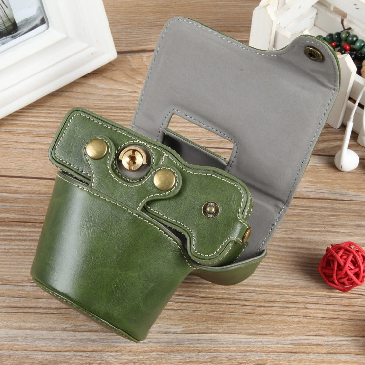 Frendorf | Voor Canon EOS R50 Volledig Lederen Camera Case Tas met Strap, Deluxe Editie (Groen)