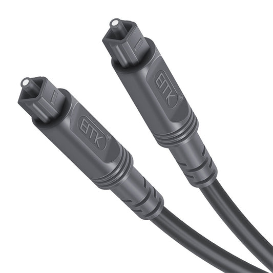 Frendorf | 25m EMK OD4.0mm Quadrat Port zu Quadrat Port Digital Audio Lautsprecher Optisches Faserkabel Anschlusskabel (Silber Grau)