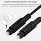 Frendorf | 25m EMK OD4.0mm Quadrat Port zu Quadrat Port Digital Audio Lautsprecher Optisches Kabel verbindung (Himmelblau)
