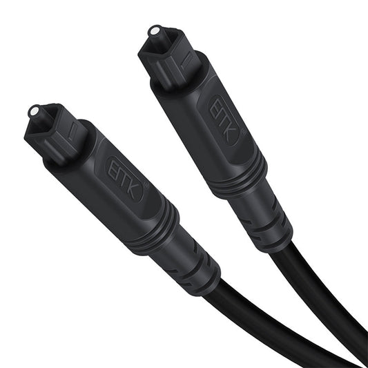 Frendorf | 30m EMK OD4.0mm Quadrat Port zu Quadrat Port Digital Audio Lautsprecher Optisches Fiber Verbindungskabel (Schwarz)