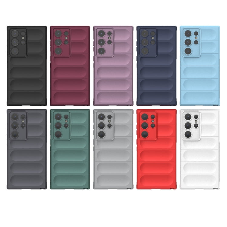Frendorf | Für Samsung Galaxy S24 Ultra 5G Magic Shield TPU + Flanell-Handyhülle (Dunkelblau)