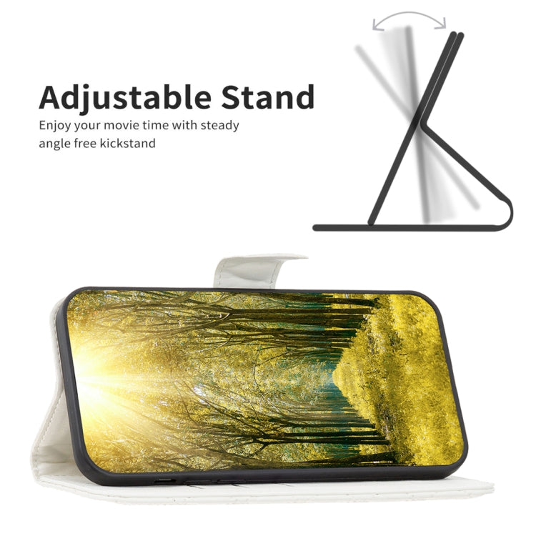 Frendorf | Für Samsung Galaxy S24 Ultra 5G Diamantgitter Brieftasche Flip Leder Handyhülle (Weiß)