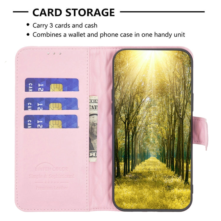 Frendorf | Für Samsung Galaxy S24 Ultra 5G Diamantgitter Brieftaschen Flip Leder Handyhülle (Rosa)