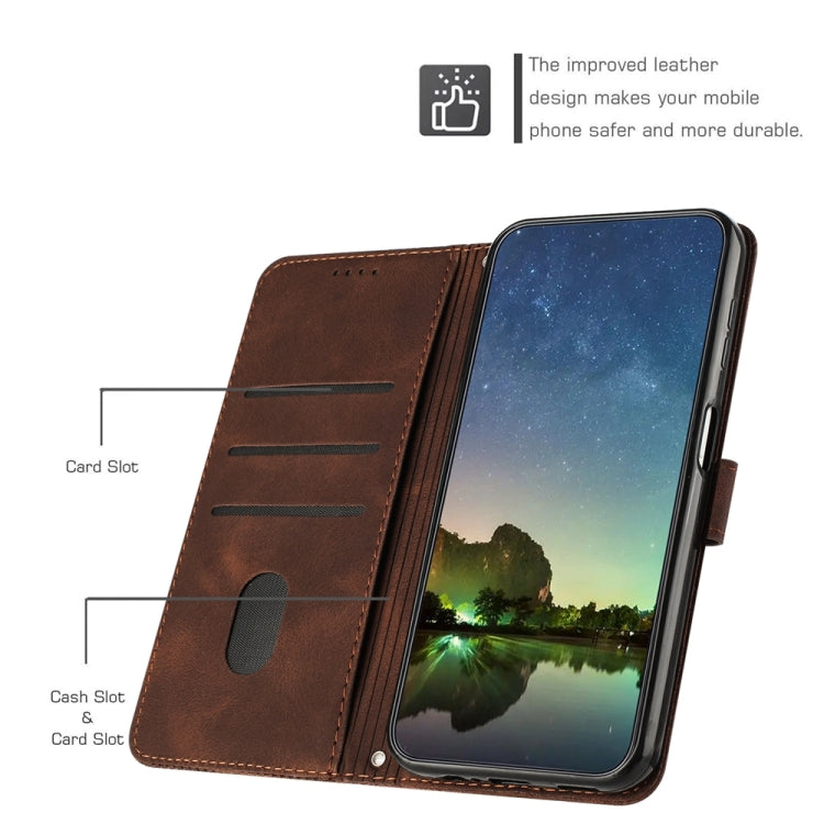 Frendorf | Für iPhone 13 Pro Max Traum Dreieck Leder Handyhülle mit Halsband (Braun)