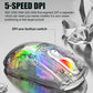 Frendorf | XUNFOX XYH20RGB 2.4G + BT + Wired Transparent 2400DPI RGB Licht Gaming Maus (Schwarz)