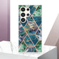 Frendorf | Für Samsung Galaxy S24 Ultra 5G Elektroware Splicing Marmor TPU Handyhülle (Blau Grün)