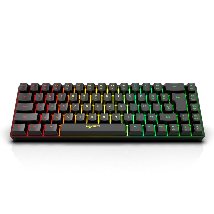 Frendorf | HXSJ V200 Verdrahtete RGB Hintergrundbeleuchtete Mechanische Tastatur 68 Tasten Kappen, Kabel Länge: 1,7m (Schwarz)