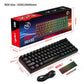 Frendorf | HXSJ V200 Verdrahtete RGB Hintergrundbeleuchtete Mechanische Tastatur 68 Tasten Kappen, Kabel Länge: 1,7m (Schwarz)