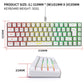 Frendorf | HXSJ V200 Verdrahtete RGB Hintergrundbeleuchtete Mechanische Tastatur 68 Tasten Kappen, Kabel Länge: 1,7m (Schwarz)